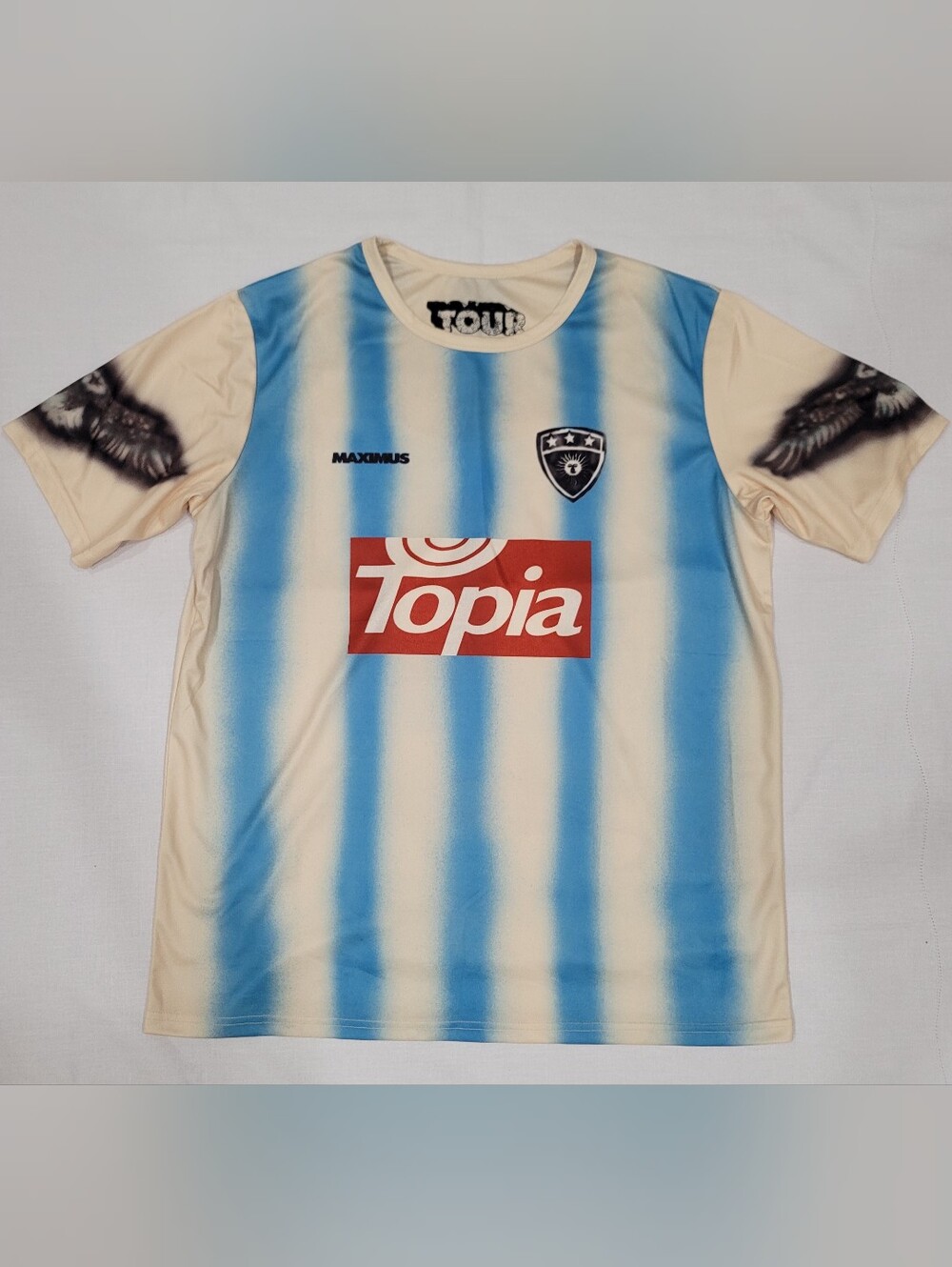 Travis Scott Utopia Argentina Blue & Cream Striped Jersey L